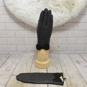 Womens JLY Grey Leather Gloves - Small - Picture 1 of 4