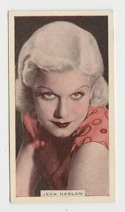 Tarjeta de tabaco Jean Harlow 1935 Godfrey Phillips escenario y cine bellezas #12 - Imagen 1 de 2