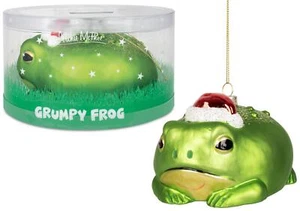 Grumpy Frog Ornament Mean Angry Hang on Christmas Tree by Accoutrements - Picture 1 of 1