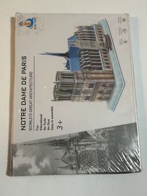 NIB World's Great Architecture Notre Dame De Paris Educational 3D Puzzle 44pcs - Image 1 of 2
