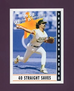 1993 Score Dennis Eckersley #513 Oakland Athletics - Bild 1 von 2