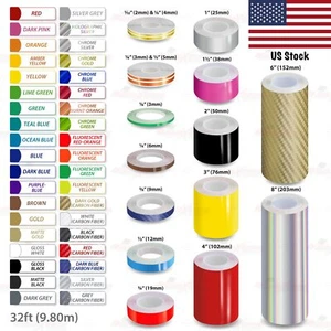 Roll Vinyl Pinstriping Pin Stripe DIY Self-Adhesive Line Car Tape Decal Stickers - Picture 1 of 26