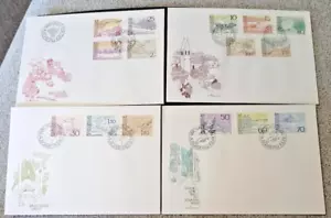 Liechtenstein 1972/3 Landscape Definitive Issue on Four First Day Covers - Picture 1 of 5