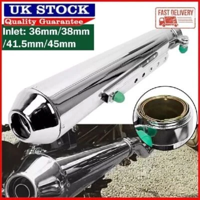 Universal 450mm Custom Megaphone Motorcycle Exhaust Silencer Cafe Racer Tool - Image 1 of 4