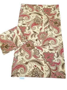Waverly Red &Beige Paisley  2 pc Set King Pillow Shams Reversible Pattern - Picture 1 of 6