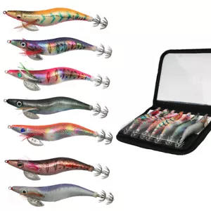 HF Squid Jig 7 Egi Set con una bolsa #3.5 Plantillas de tipo profundidad normal cebos - Imagen 1 de 4