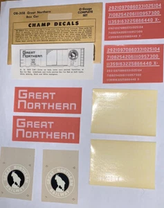 CHAMP O SCALE DECAL-GREAT NORTHERN RED BOX w/LGE CIRCULAR “GOAT” HERALD  #OB-308 - Picture 1 of 1
