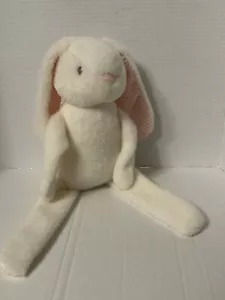 Conejo Conejo Peluche Sonajero 16" Blanco Rosa Pascua MTY Internacional - Imagen 1 de 13