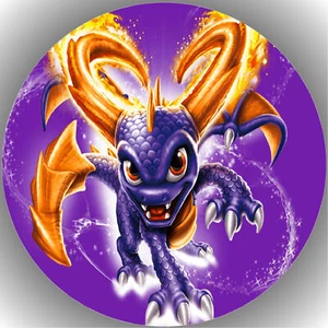 Ostia per torta compleanno festa immagine torta fondente - cialda Skylanders P5 - Foto 1 di 1