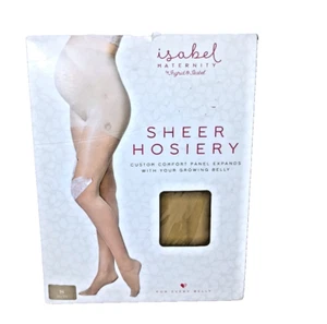 Isabel Maternity Sheer Hosiery Size S Nude Color Reinforced Toe Panty Hose - Picture 1 of 12
