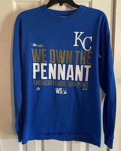 Kansas City KC Royals 2014 We Own The Pennant American League Champs Long Sleeve - Picture 1 of 5
