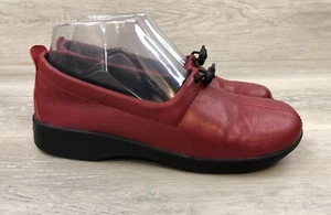 Arcopedico Damen-Slipper Mary Jane rot Leder 6 runde Zehenpartie Komfortschuhe - Bild 1 von 9