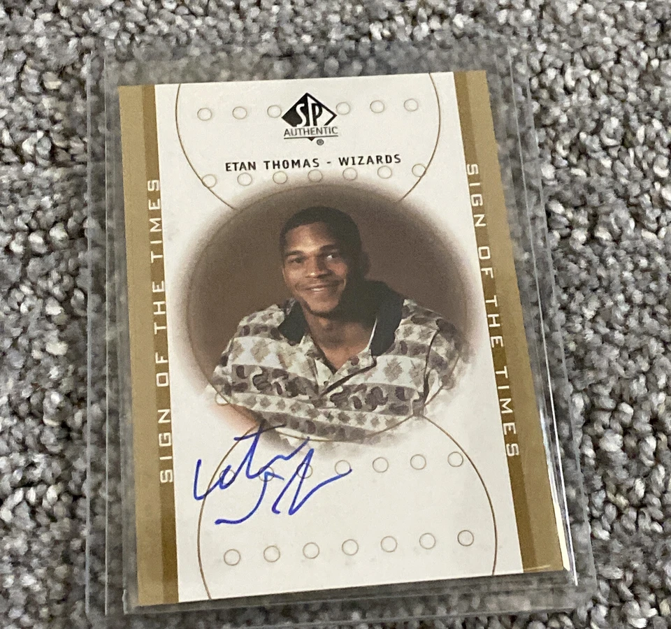 2000-01 SP Authentic Sign of the Times Mavericks Basketball Card #ET Etan Thomas - Image 1 of 2