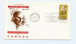 Canada FDC #491 Vincent Massey 1969 Jackson Cachet 98-3 - Picture 1 of 1