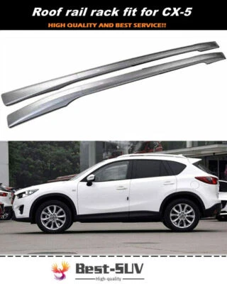 Barra transversal de aluminio para riel de techo Mazda CX-5 CX5 2012-2016 2 piezas apta para Mazda CX-5 CX5 Foto 1 de 4