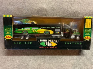 John Deere 1996 Premier Diecast Transporter w/ Stock Car Limited Edition 1:64 - Picture 1 of 5
