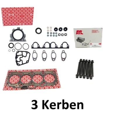 Juego de juntas culata 3 muescas + tornillos para VW Golf 4 1.9 TDI SDI 0381980 Foto 1 de 4