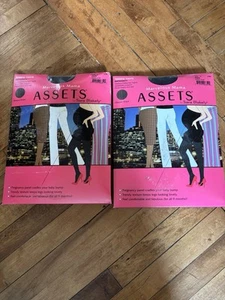 2 NEW Marvelous Mama Assets BY Sara Blakely SPANX Maternity Tights Black Size 1 - Picture 1 of 4