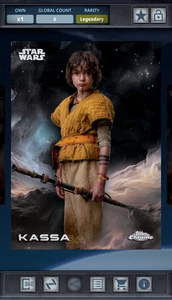 Star Wars Card Trader 2025 Chrome Sapphire Red Legendary KASSA 10cc - Bild 1 von 2
