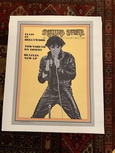 Rolling Stone Magazine Cover Print / Poster : Featuring Elvis : Stamp Authentic - Picture 1 of 4