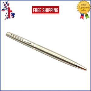 VINTAGE WATERMAN HALBKUGELSCHREIBER IN GEBÜRSTETEM CHROM MADE IN FRANCE - Bild 1 von 10