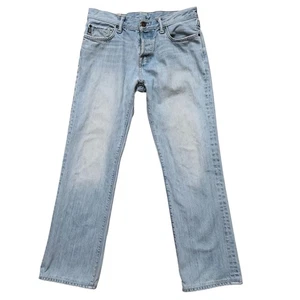 Jeans de mezclilla Abercrombie & Fitch para hombre 30x30 con botones de bota en azul vintage Y2K - Imagen 1 de 7
