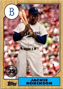 2022 Topps #T87-69 Jackie Robinson 1987 Topps Baseball 35th Anniversary 10AAAA - Picture 1 of 2