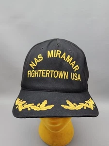 De colección NAS Miramar Sombrero Gorra Correa Trasera EE. UU. Militar Huevos Revueltos Top Gun Azul Marino - Imagen 1 de 7