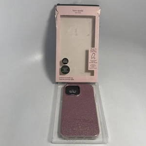 Kate Spade Hardshell Case for iPhone 12 13 14 Pro Max Glitter Pink New Open Box - Picture 1 of 7