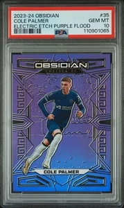 Cole Palmer 10/25 2023 PANINI OBSIDIAN | ELECTRIC ETCH PURPLE FLOOD PSA 10 - Picture 1 of 2