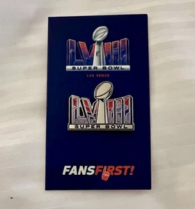 SUPER BOWL LVIII PIN 2024 LAS VEGAS KANSAS CITY CHIEFS SAN FRAN 49ERS FANS FIRST - Picture 1 of 4