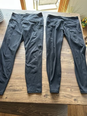 2 Pairs Of Black Leggings with pockets   - Image 1 of 3
