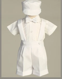 Jungen Kleinkind weiß Straps Shorts Set - Bild 1 von 2