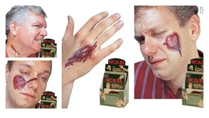 TEMPORARY TATTOO SCAR – HORROR HALLOWEEN FANCY DRESS MAKEUP - Picture 1 of 23