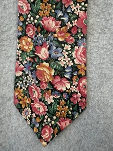 Corbata Tango Floral Algodón Rosa - Imagen 1 de 6