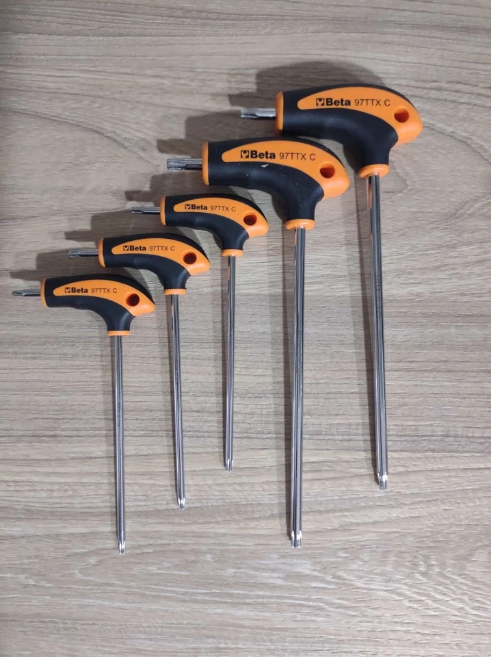 Serie chiavi maschio Impronta Torx Beta 97/TTX C 5 Pz. piegate impugnatura Foro - Immagine 1 di 1