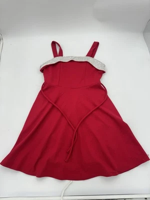 Vestido Speechless Niños Niñas Estrás Borde Corbata Atrás Rojo Calce y Acampanado Talla 7 Foto 1 de 4