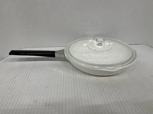  "Sartén vintage Corning Ware A-10-B con tapa de vidrio y mango azul aciano 10"""  - Imagen 1 de 12