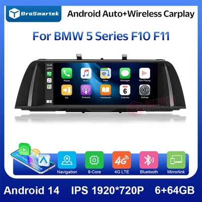 Für BMW 5er F10 F11 2013-2016 NBT 10.25" 6GB+64GB Autoradio Android 14 WiFi Navi - Bild 1 von 4