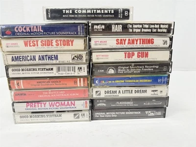 Vintage Lot Of 17 Cassette Tapes Movie Soundtracks - Image 1 of 4