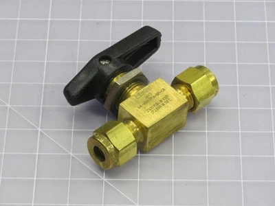 PARKER 4A-MB4LPFA-BP-GR BALL VALVE STRAIGHT T237049 - Image 1 of 3