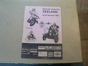 MP-1237 ZEELAND 20 FEBR 1983 PROGRAMMA MOTORCROSS VIERTAKT,500CC,ZIJSPAN - Picture 1 of 7