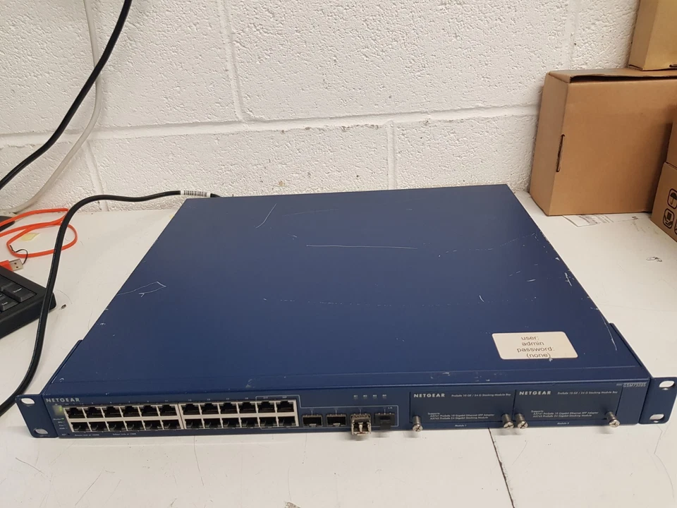 Netgear GSM7328S ProSafe GSM7328S Gigabit L3 Stackable Switch with Ear MountRack - Image 1 of 4