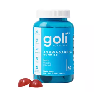 Goli Ashwagandha & Vitamin D Gummy Mixed Berry KSM-66, Vegan, Non-GMO 60 Count - Picture 1 of 9