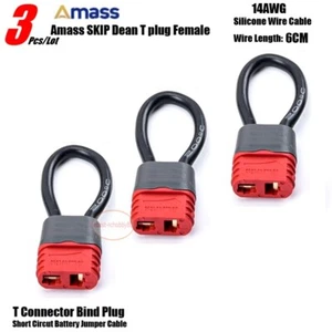 3pcs NEW Amass Dean T Bind Plug Loop Connector Short Circut Battery Jumper Cable - Photo 1 sur 2