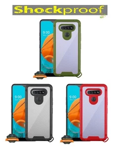 For LG K31 Phoenix5 Risio4 Aristo Clear Hybrid Rubber Shock Bumper Case Cover - Picture 1 of 15