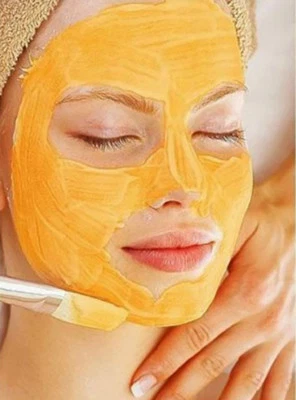 15% Glycolic Acid Peel Pumpkin Enzyme Facial Face Mask AHA + 7.75 inch Fan Brush - Image 1 of 4