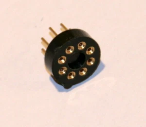 Machine pin socket for TO-99 case Hi-Rel gold contacts USA - Picture 1 of 3