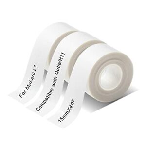 Label Maker Tape Compatible with MAKEID L1 Label Printer 3 Roll Waterproof DI...