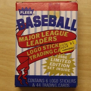 Juego en caja de béisbol Fleer 1986 (líderes de las Grandes Ligas) - Imagen 1 de 2